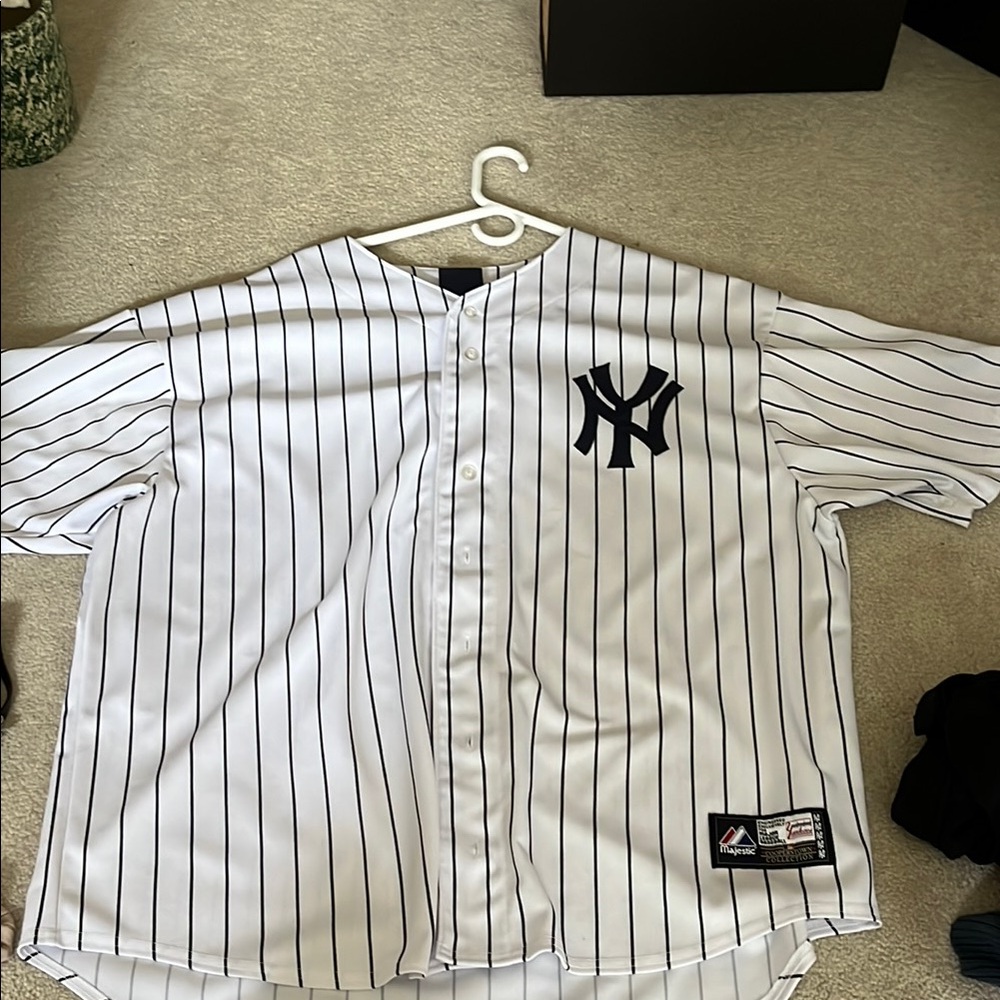Cooperstown Collection Majestic Yankees Striped Baseball Jersey